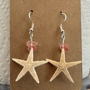 Natural starfish earrings